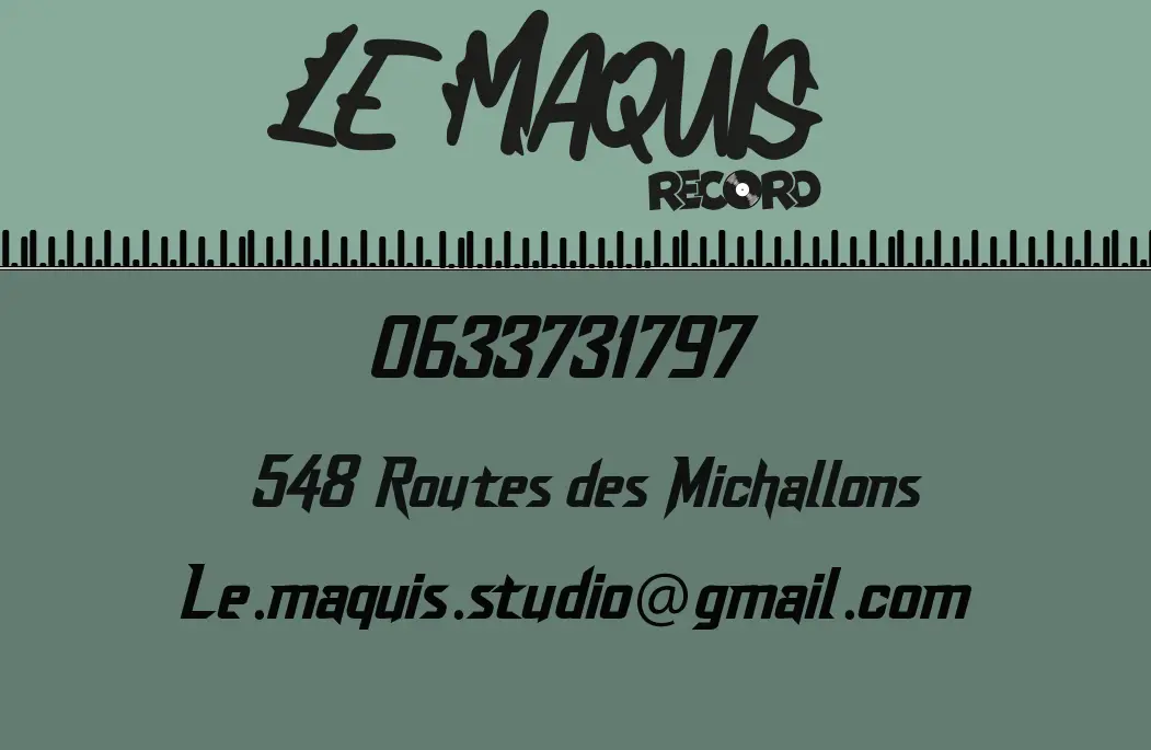 Logo et carte de visite Le Maquis Record
